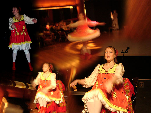 Алена Кучер исполняет цыганский танец и танец с ложками.