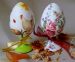 Пасхальные яйца, украшенные в стиле декупаж.